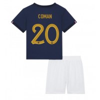 Dječji Nogometni Dres Francuska Kingsley Coman #20 Domaci SP 2022 Kratak Rukav (+ Kratke hlače)
